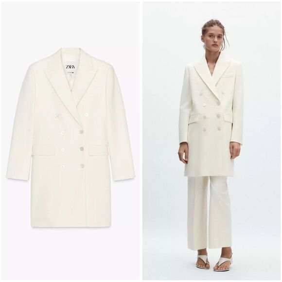 ZARA ZW COLLECTION WOOL BLEND FROCK COAT - Picture 4 of 10